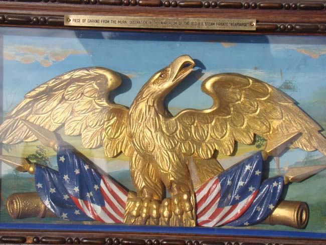 A carved eagle removed from the officer's wardroom of the Civil War U S Steam Frigate KEARSARGE — image 2
